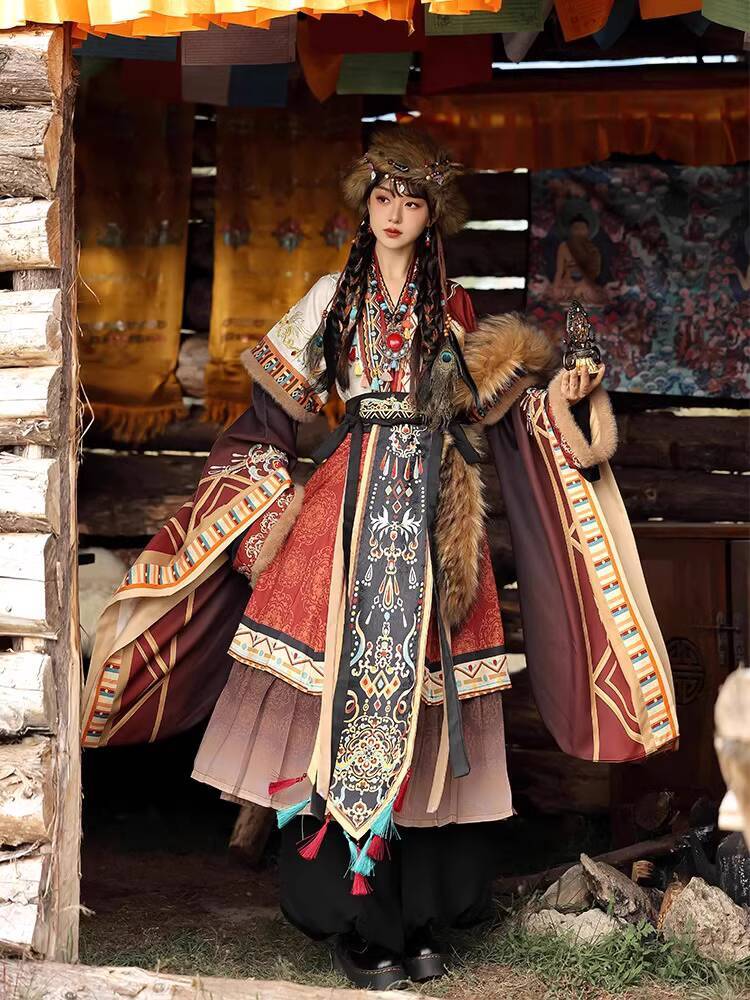 Ethnic Clothing & Online Fashion Store Khaadi Uk - Ethnic Tibetan Style Embroidered Clothing Travel