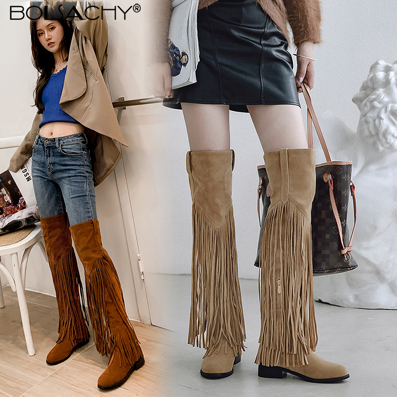 Ethnic Boho Fashion - 2026 Fashion Boho Knee High Boot