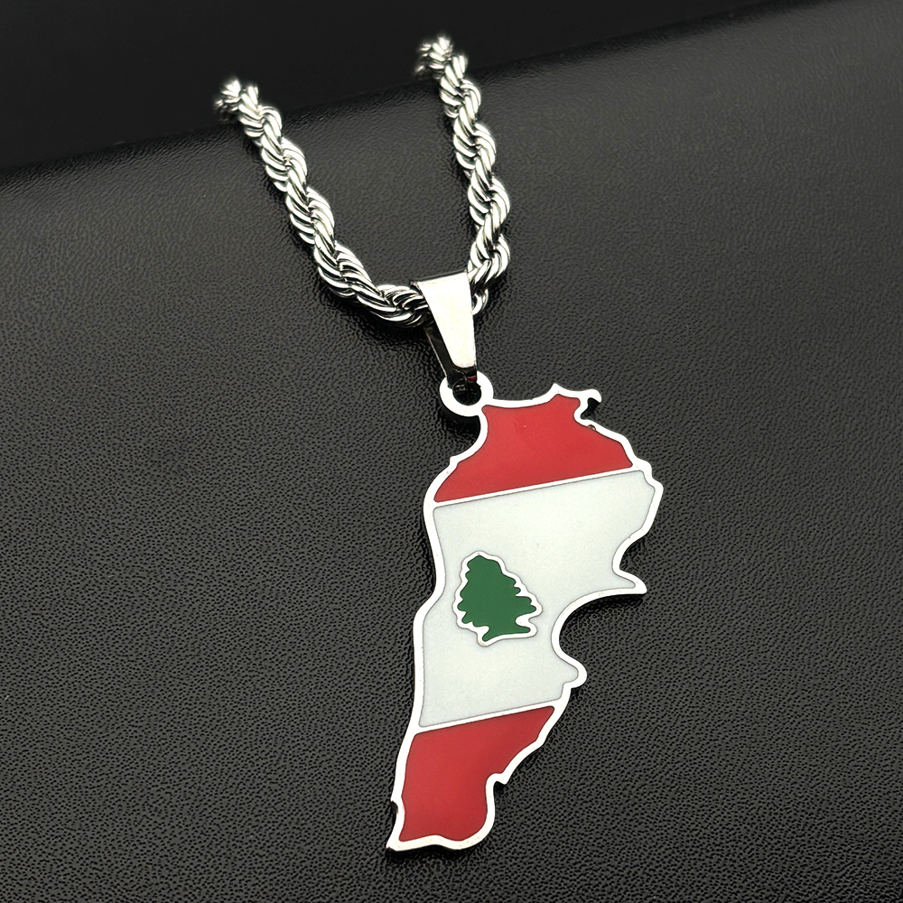 Lebanon Country Map Flag Penda - Ethnic Fashion Show ulasan dan harga