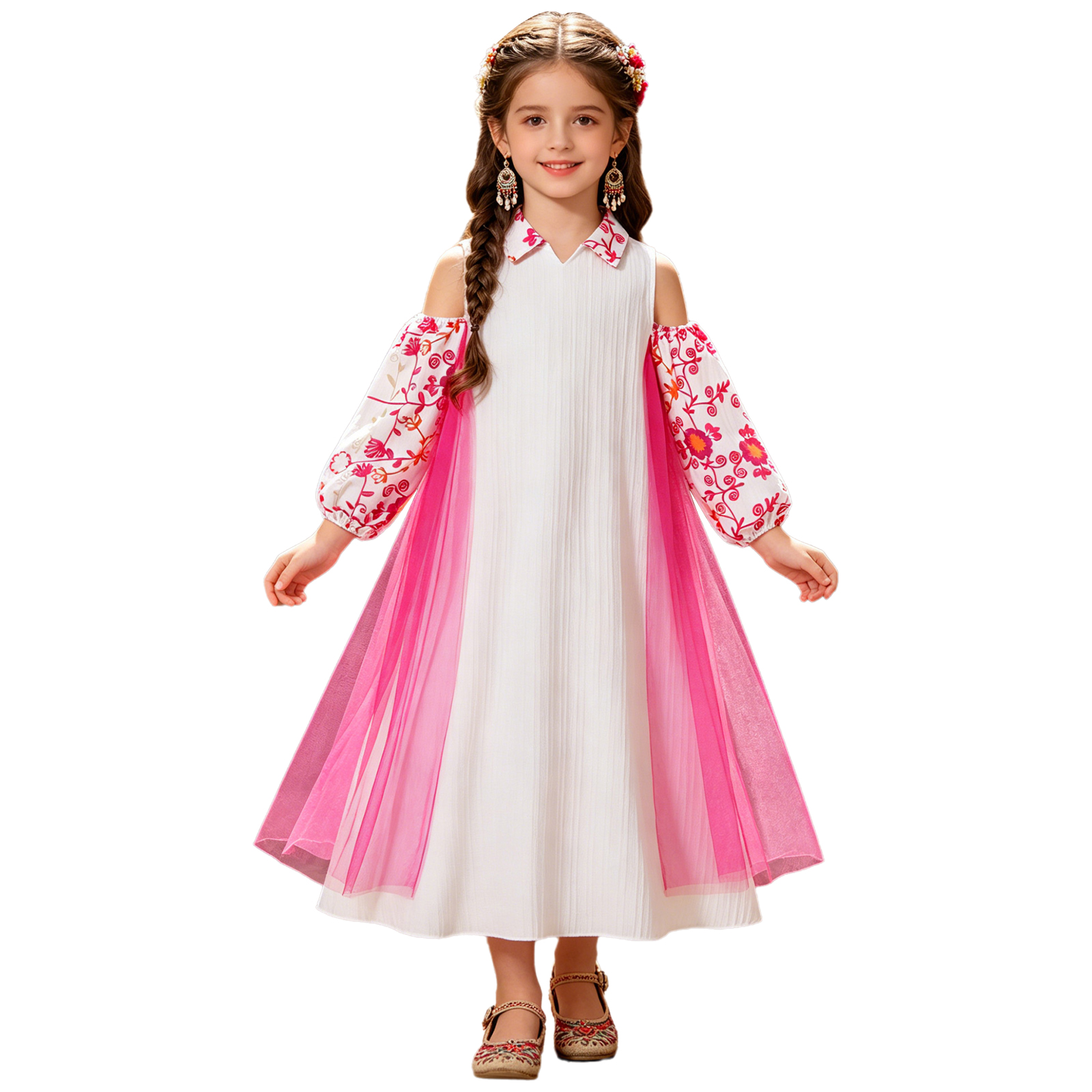 Girl Long Sleeve Mesh Patchwor - Ethnic Clothing & Online Fashion Store Khaadi Uk ulasan dan harga