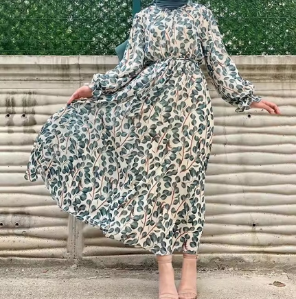 New Summer Floral Abaya Dubai  - Abaya Modest Wear ulasan dan harga