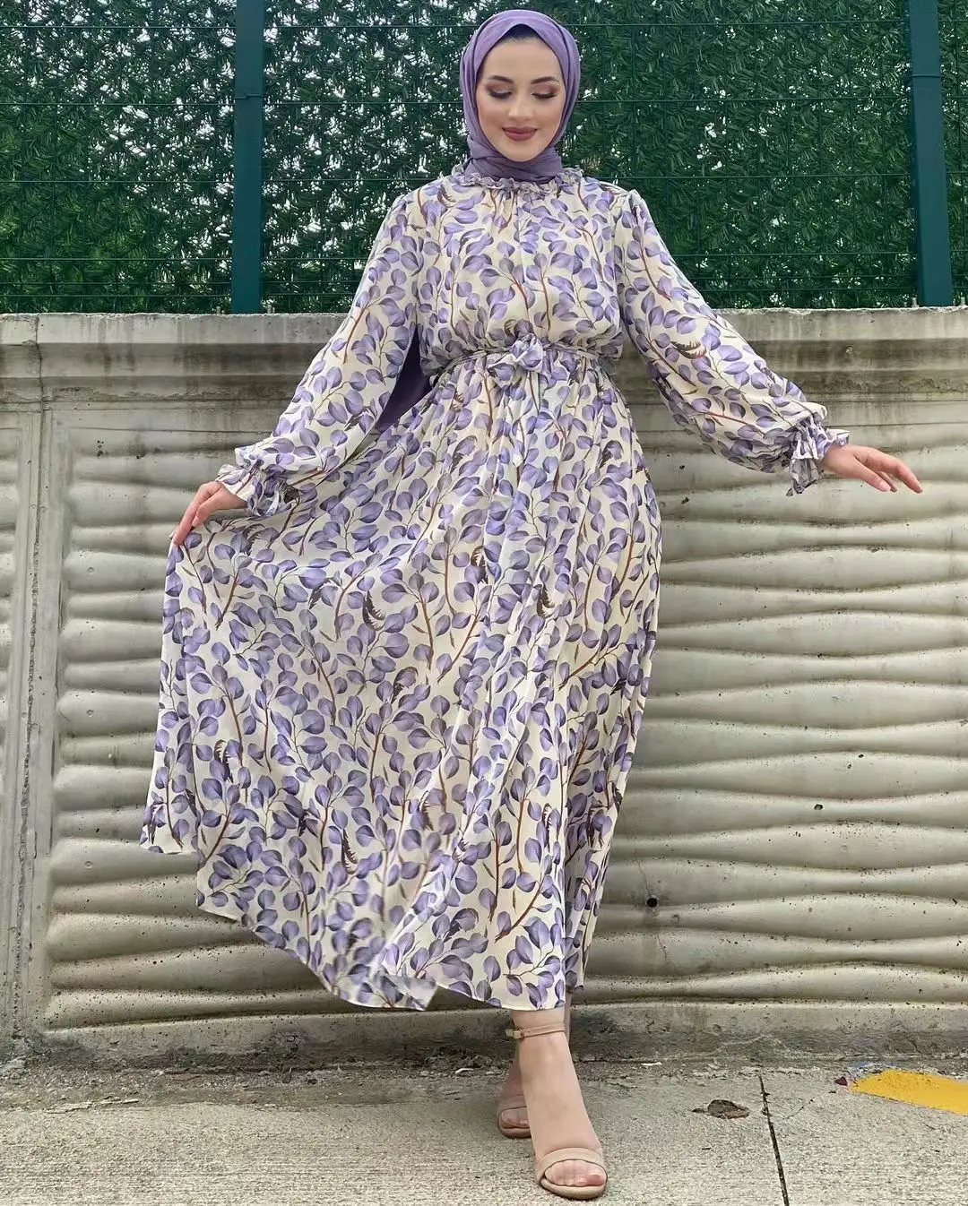 New Summer Floral Abaya Dubai  - Abaya Modest Wear ulasan dan harga