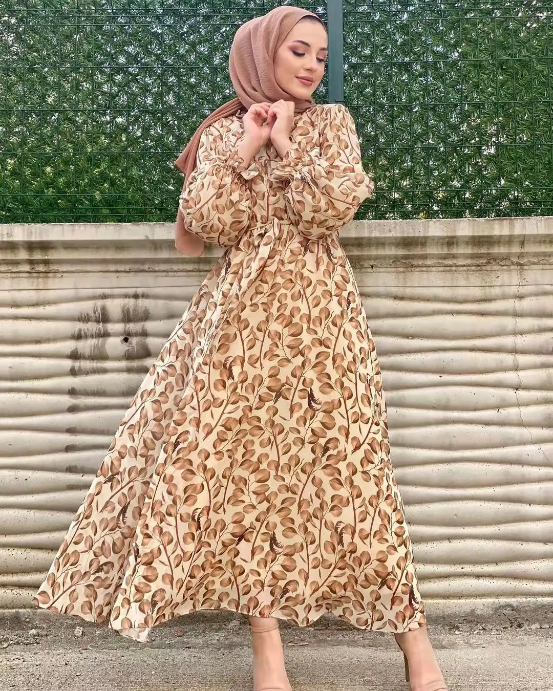 New Summer Floral Abaya Dubai  - Abaya Modest Wear ulasan dan harga