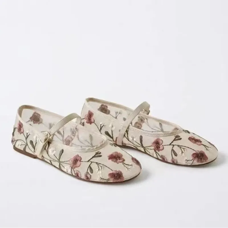 Mesh Embroidered Leisure Balle - Ethnic Fashion For Ladies ulasan dan harga