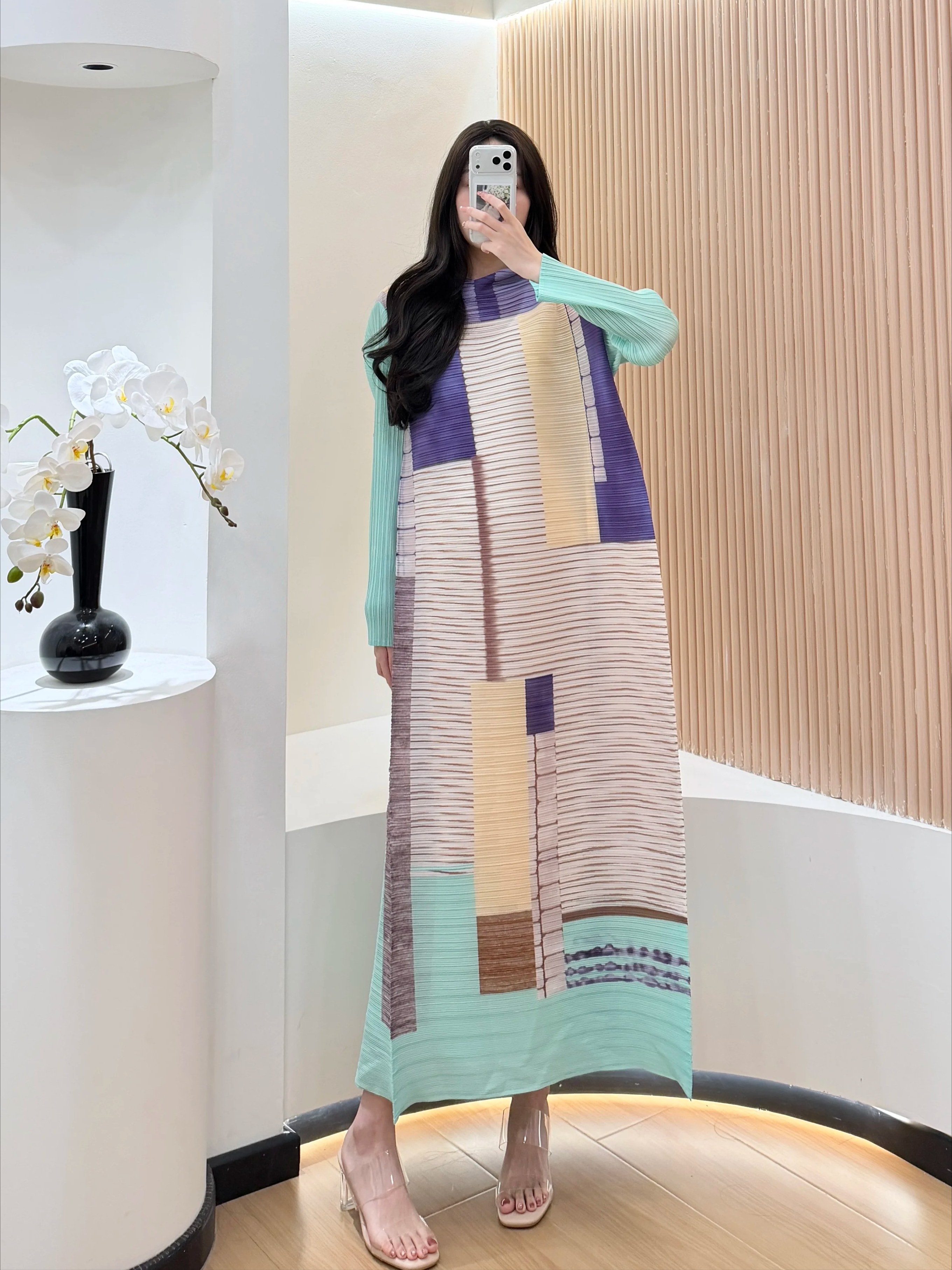 Abaya Mint Green Geometric Pri - Abaya Modest Wear ulasan dan harga