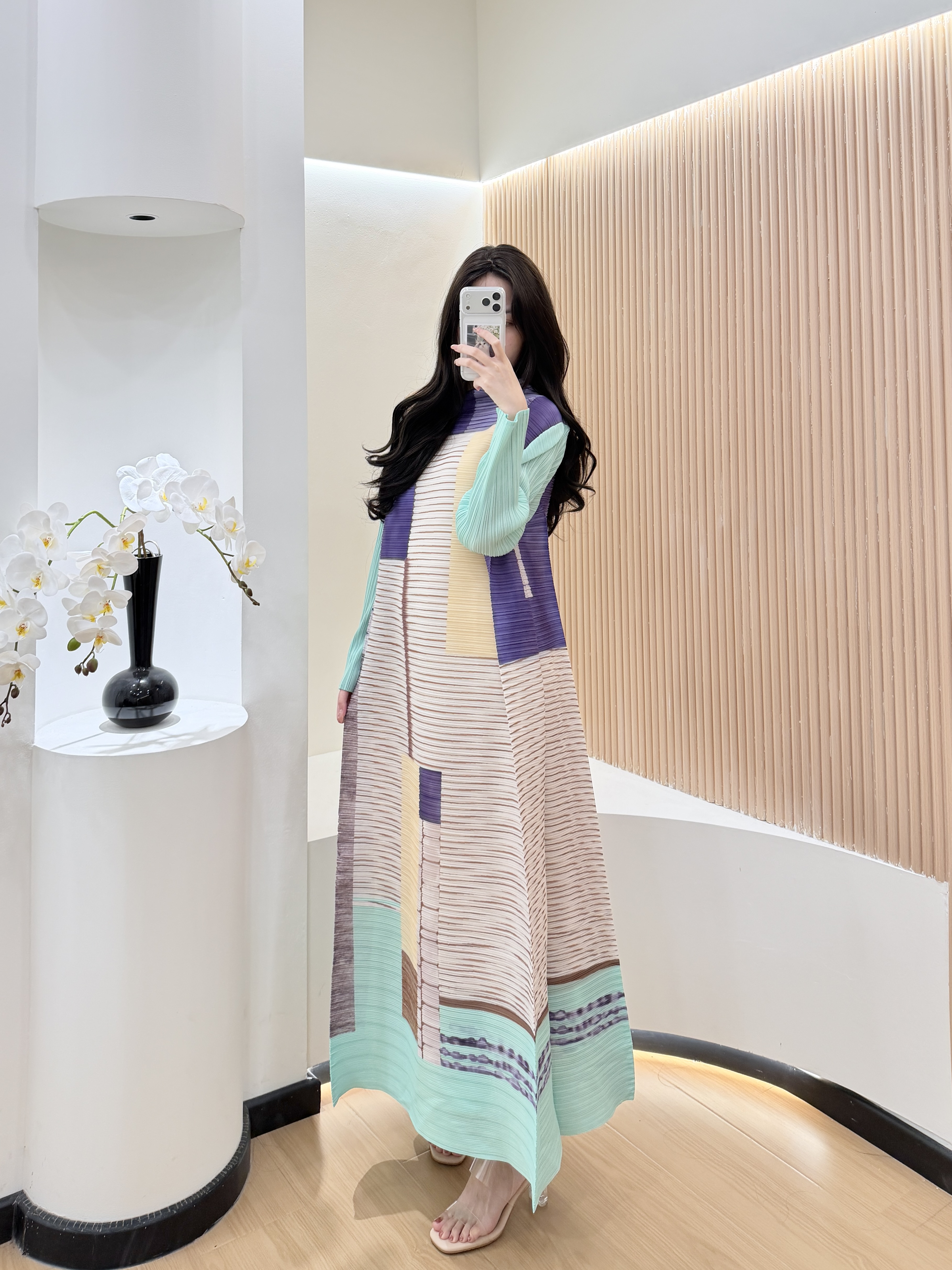 Abaya Mint Green Geometric Pri - Abaya Modest Wear ulasan dan harga