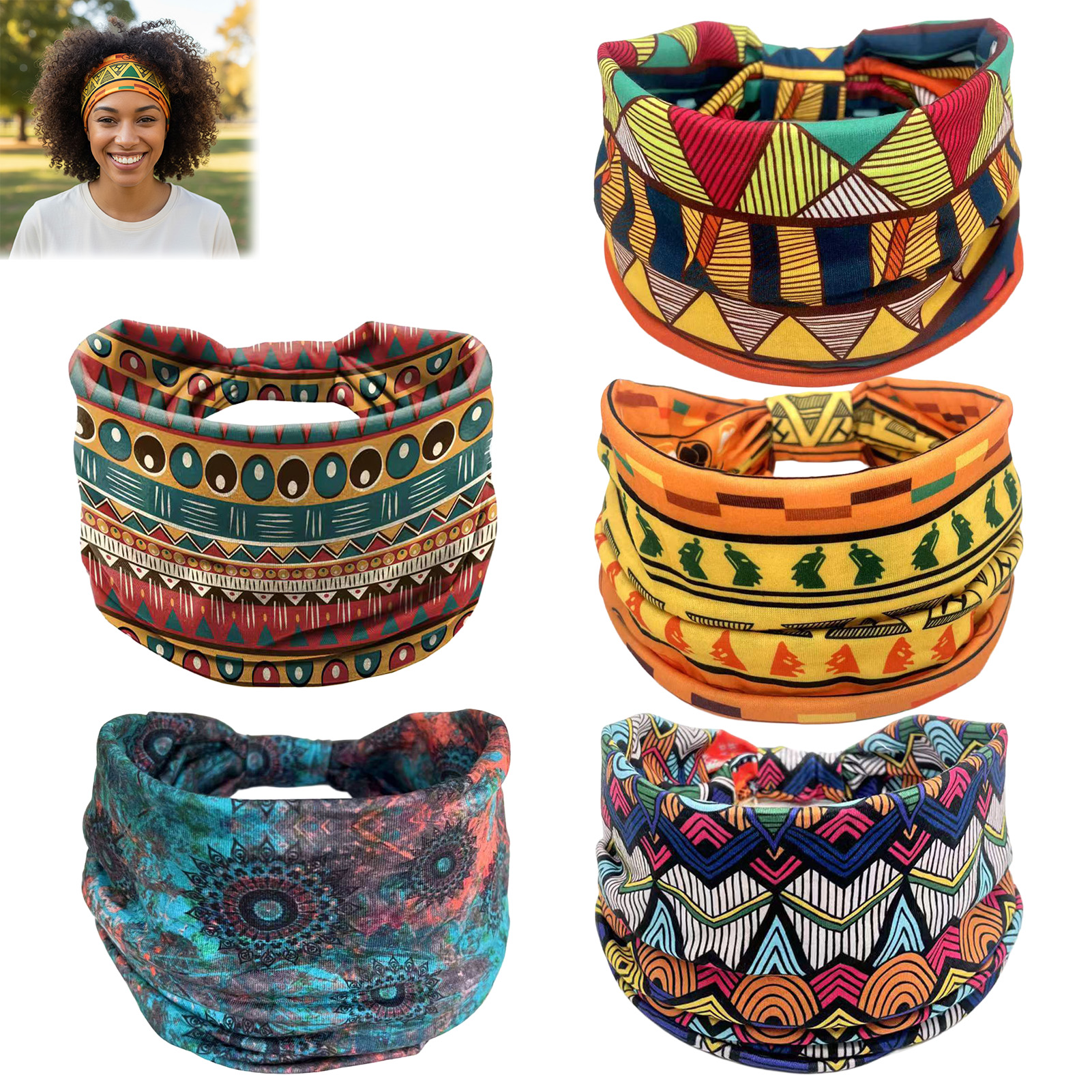 Women's Boho Head Wrap African - Ethnic Boho Fashion ulasan dan harga
