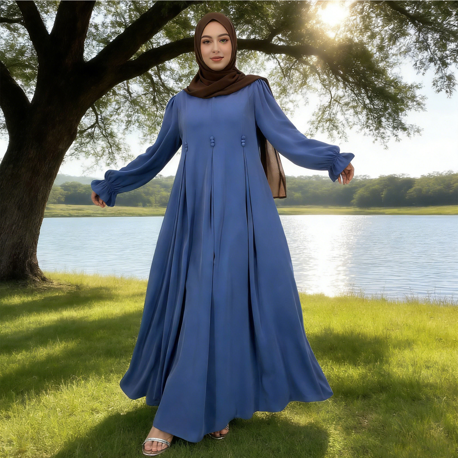 Muslim Women Dress Abaya Dubai - Abaya Modest Wear ulasan dan harga