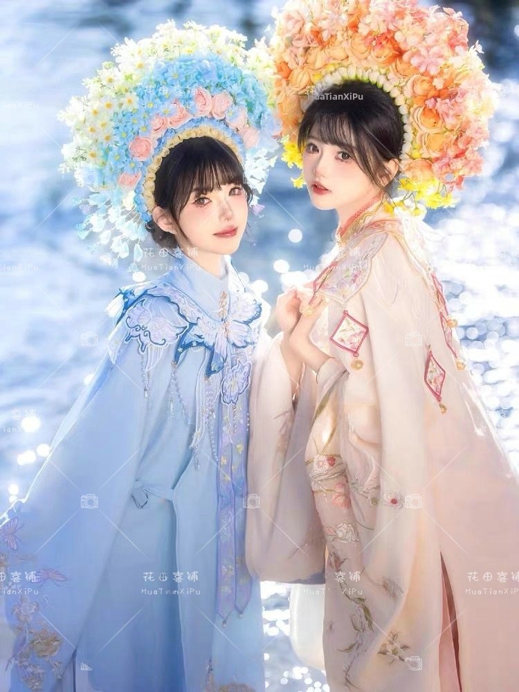Xunpu Girl's Ming Dynasty Hanf - Ethnic Fashion Photography ulasan dan harga