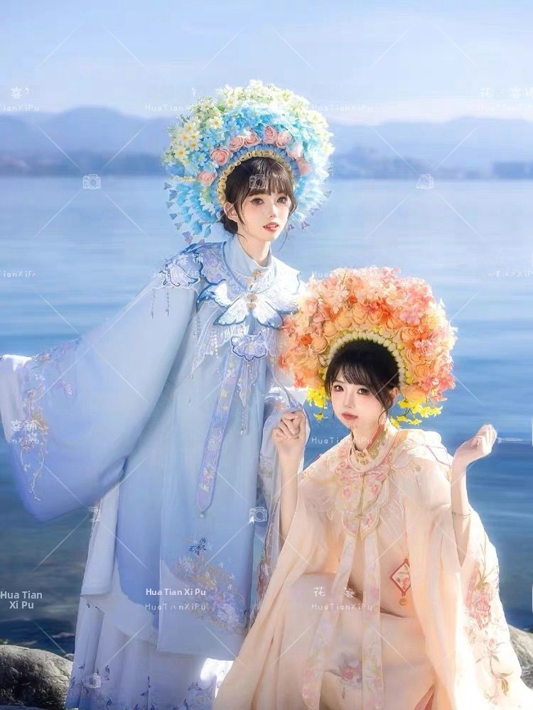Xunpu Girl's Ming Dynasty Hanf - Ethnic Fashion Photography ulasan dan harga