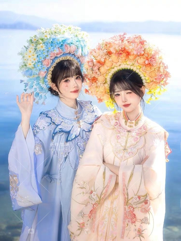 Xunpu Girl's Ming Dynasty Hanf - Ethnic Fashion Photography ulasan dan harga