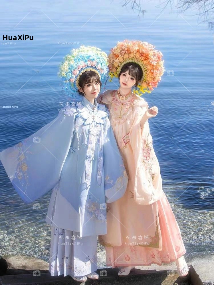 Xunpu Girl's Ming Dynasty Hanf - Ethnic Fashion Photography ulasan dan harga
