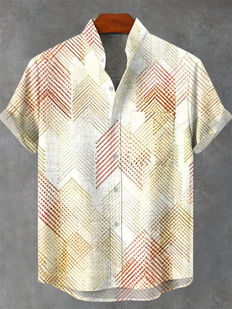 Retro men's linen shirt with e - Ethnic Wear Men'S Fashion ulasan dan harga