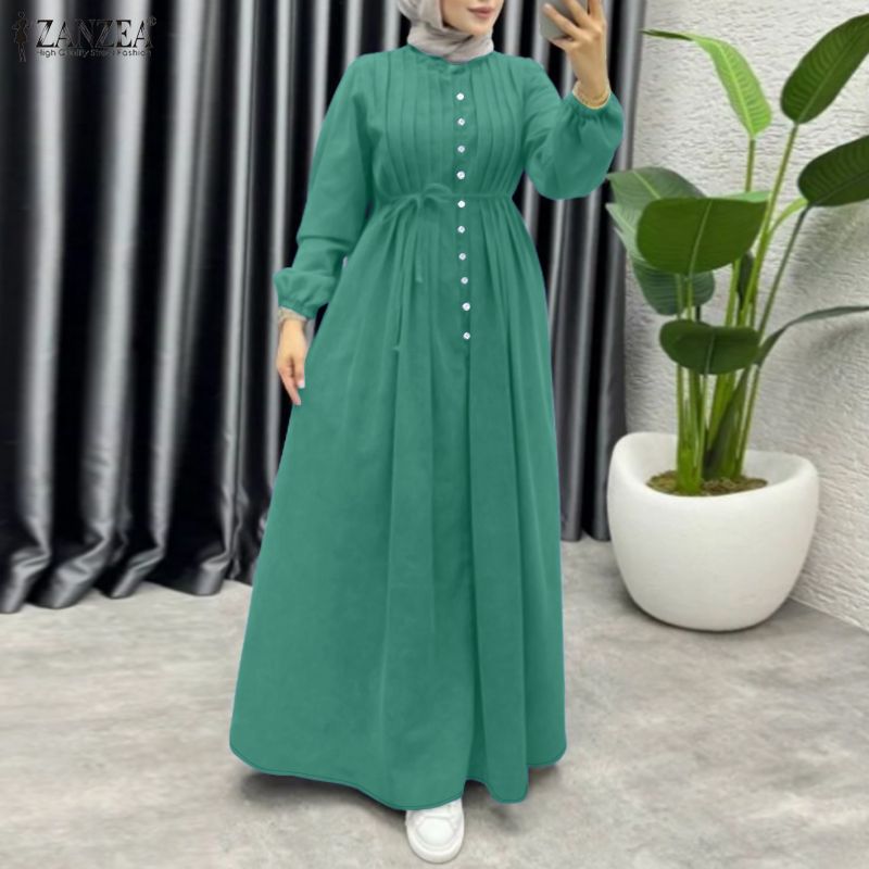 ZANZEA Muslim Hijabis Women's  - Abaya Modest Wear ulasan dan harga