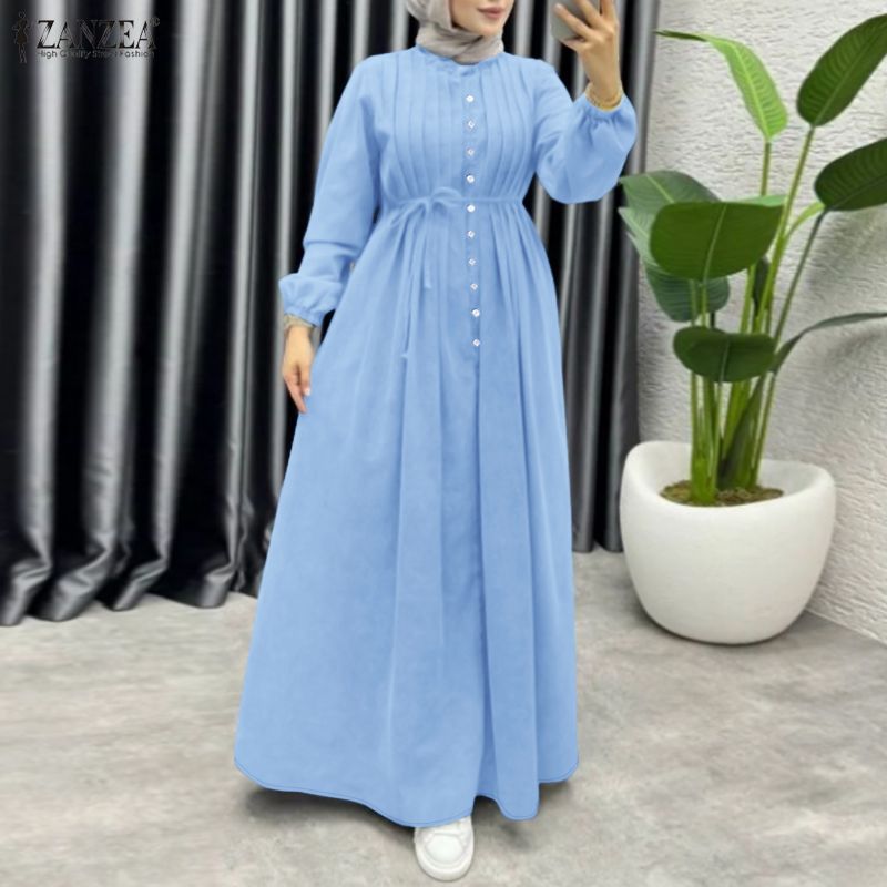 ZANZEA Muslim Hijabis Women's  - Abaya Modest Wear ulasan dan harga