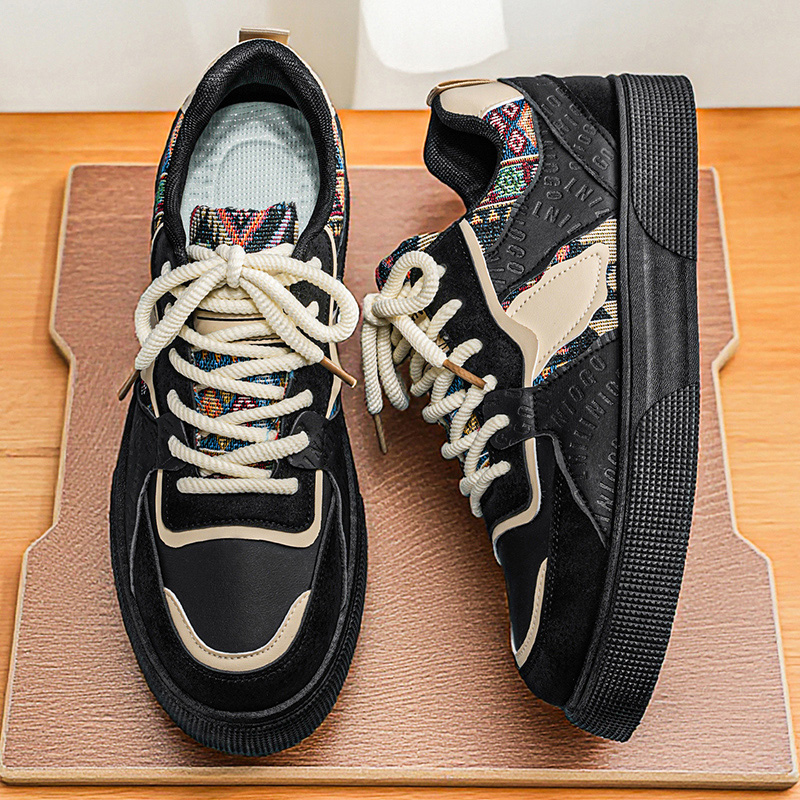 Men's Vintage Patchwork Platfo - Ethnic Fashion For Men ulasan dan harga
