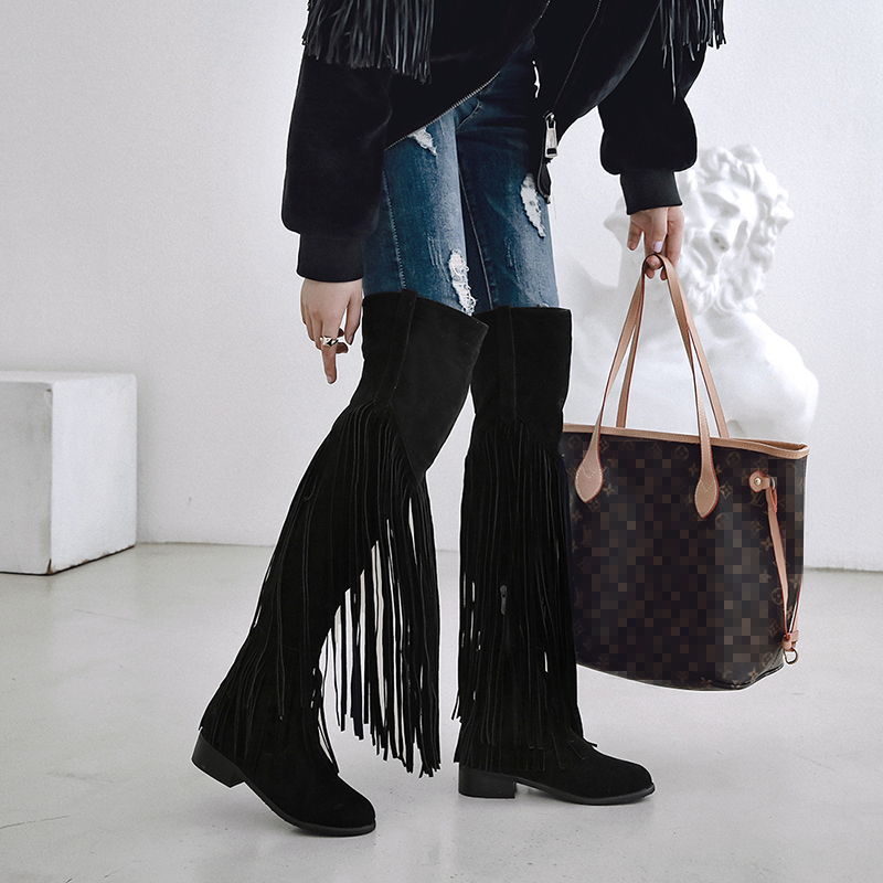 2026 Fashion Boho Knee High Bo - Ethnic Boho Fashion ulasan dan harga