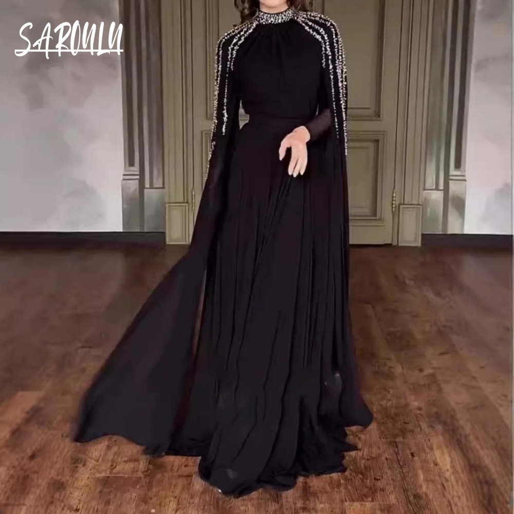 Modest Arabic Dubai Long Sleev - Abaya Modest Wear ulasan dan harga