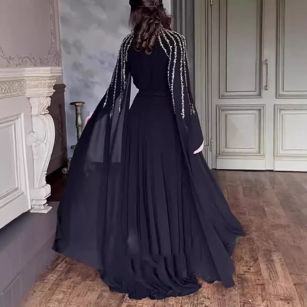 Modest Arabic Dubai Long Sleev - Abaya Modest Wear ulasan dan harga
