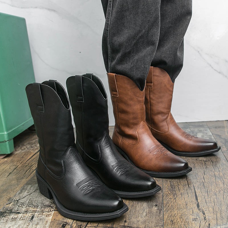Men Boots Classic Embroidery W - Ethnic Fashion For Men ulasan dan harga