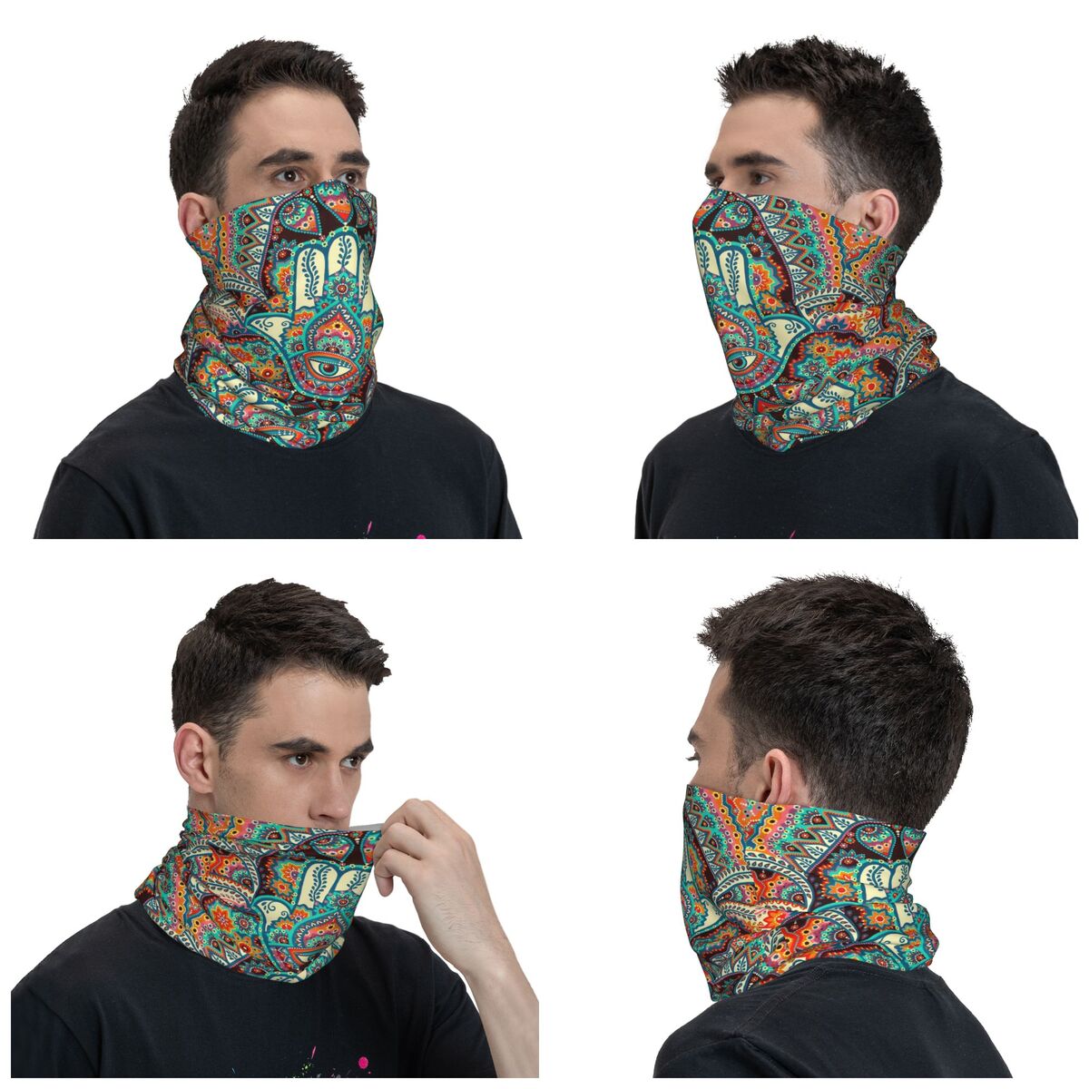 Hamsa Hand Bohemian Bandana Ne - Ethnic Boho Fashion ulasan dan harga