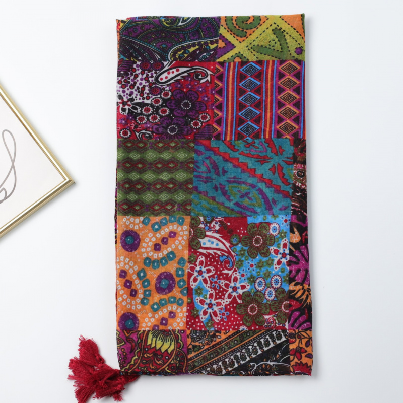 Ethnic Geometric Patchwork Bal - Ethnic Fashion Sale ulasan dan harga