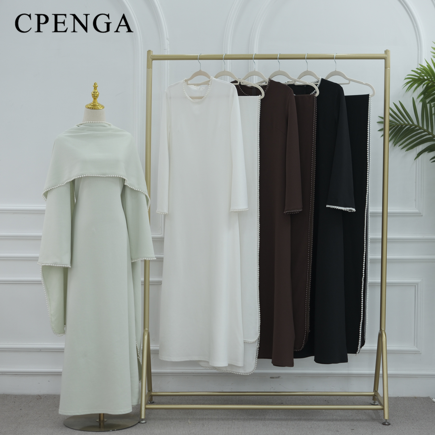 Luxury Dubai Abaya with Beaded - Abaya Modest Wear ulasan dan harga